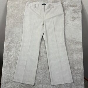 Talbots Heritage Petites Tan Pinstripe Straight Leg Dress Pants 16P New $119